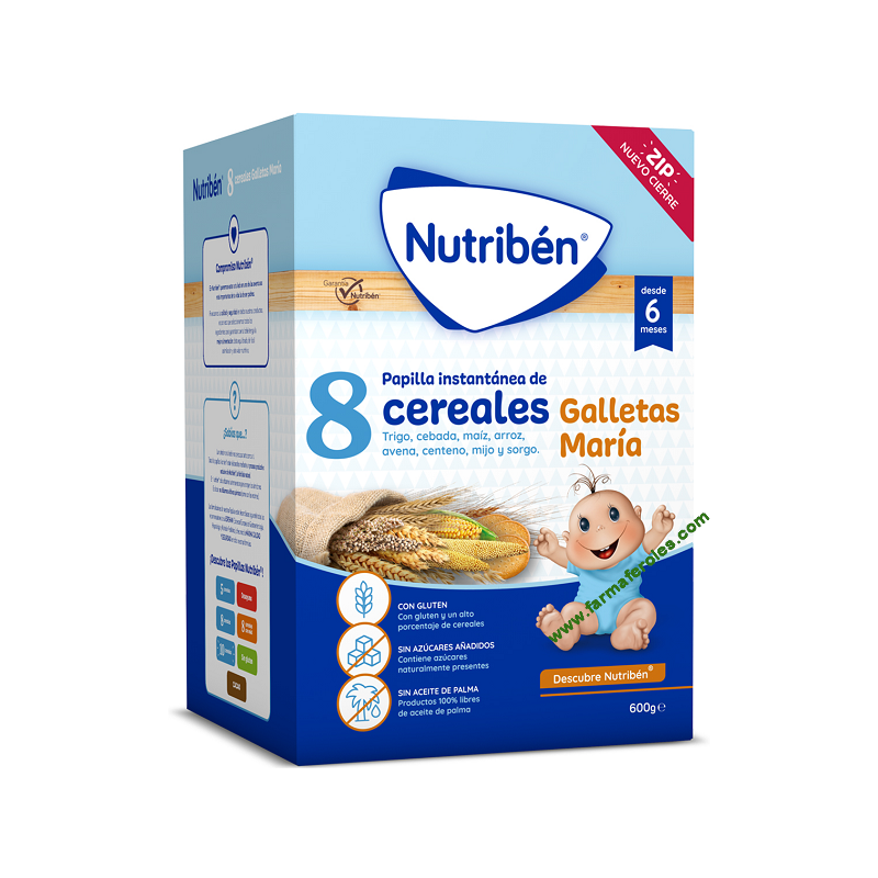 Nutribén Papilla 8 Cereales Galletas María 600g